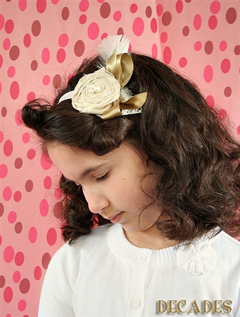 1940's The Betty Headband Ivory and Silk