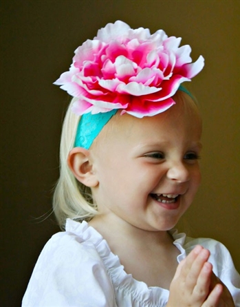 1950s The Carmen Headband Hot Pink and Aqua
