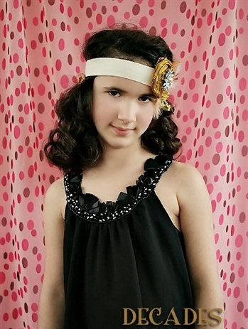 1920's The Clara Headband Golden Silk