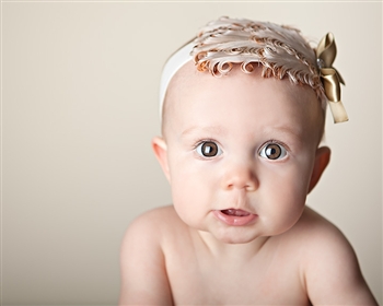 295 New baby josie headband 42 1930s The Garbo Feather Headband Ivory Topaz Glam 