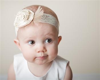 1930s The Lillian Headband Ivory Silk and Cream