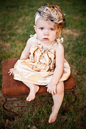 Vivien Luxe Golden Honey Portrait Dress