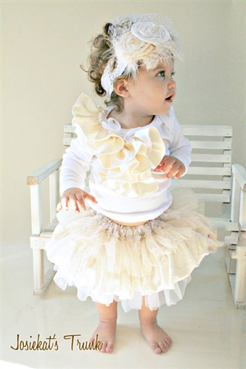 Ivory Holiday Luxe Tutu Set