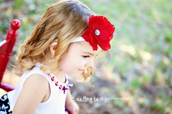 Red Rose Crystal Headband Summer Fresh