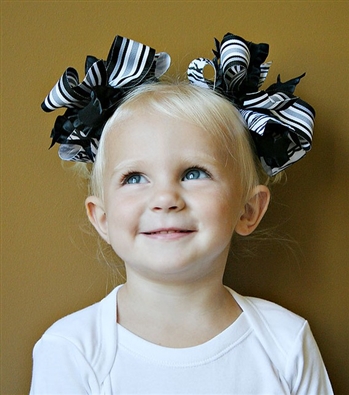 Holiday Classic Black and White Hairbows