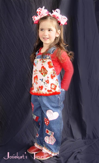 Funny Valentine Overalls