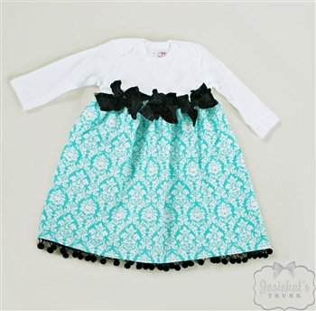 Tiffany Blue Damask Dress