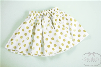 Gold Dot Twirl Girls Skirt