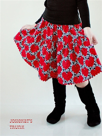 Damask Heart Valentine Skirt