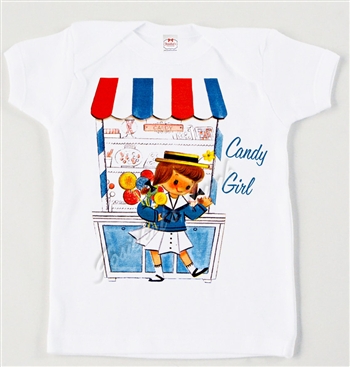 Retro Candy Shop Girl Vintage Tee