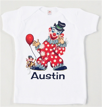 Retro Personalized Circus Clown Vintage Tee