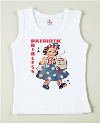Patriotic Princess July 4th Vintage Tee