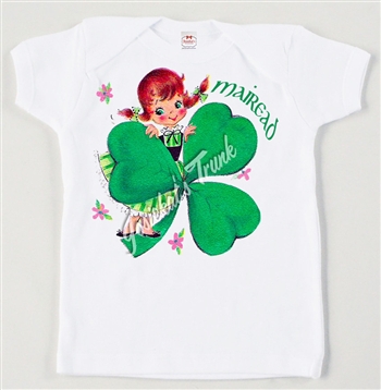 Retro Shamrock Girl Vintage Tee