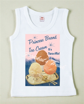 Retro Princess Ice Cream Ad Vintage Tee