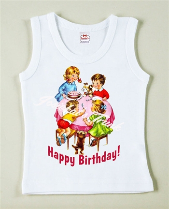 Vintage Birthday Party Cake Vintage Tee