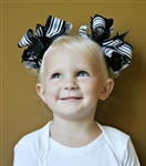 Holiday Classic Black and White Hairbows